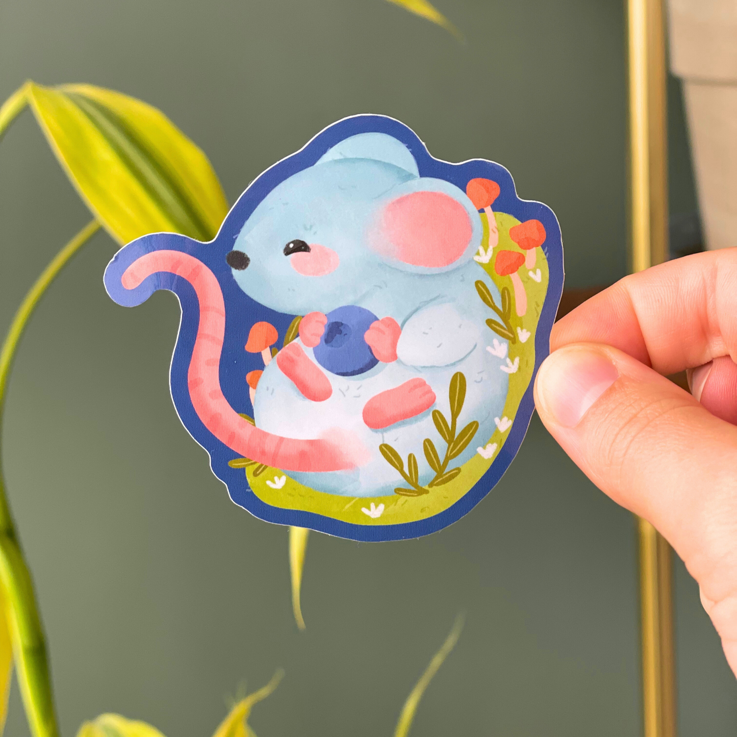 Blueberry Mouse Sticker