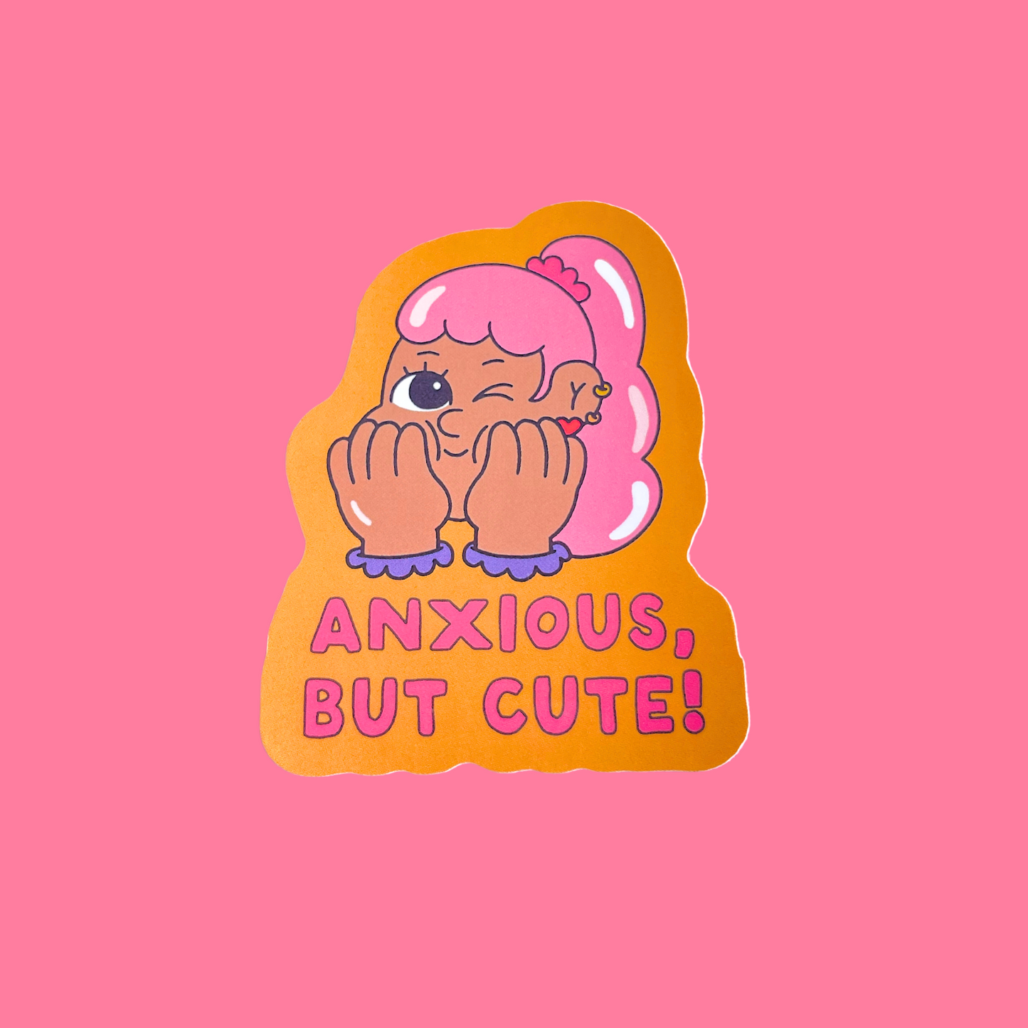 Anxious But Cute Sticker