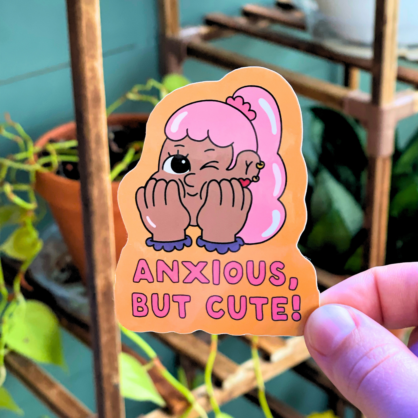 Anxious But Cute Sticker