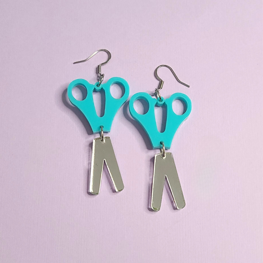 Scissors Teacher - Laser Cut Acrylic Statement Earrings
