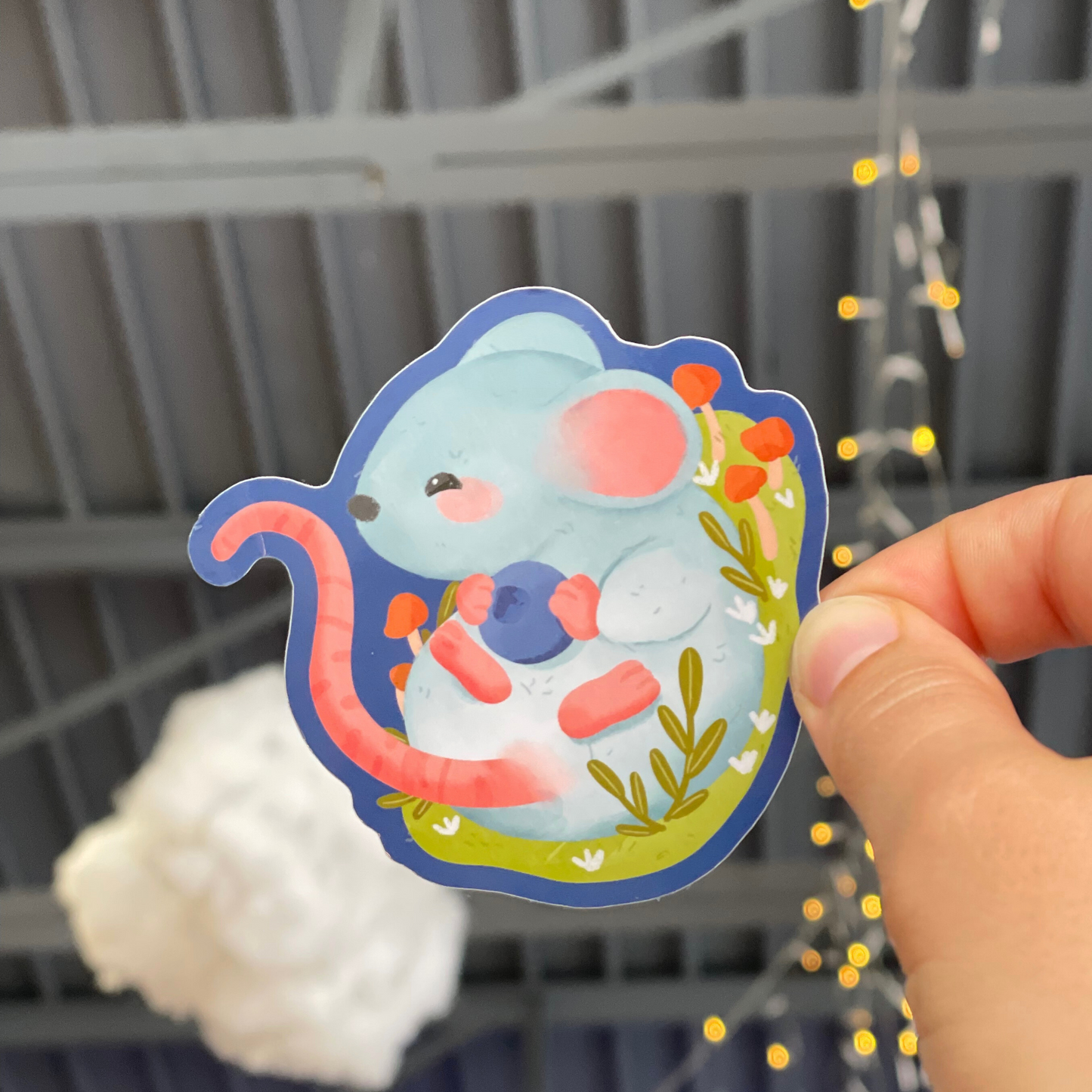 Blueberry Mouse Sticker