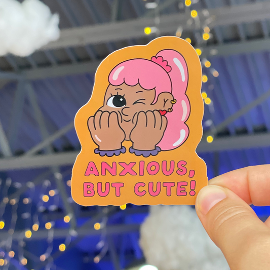 Anxious But Cute Sticker