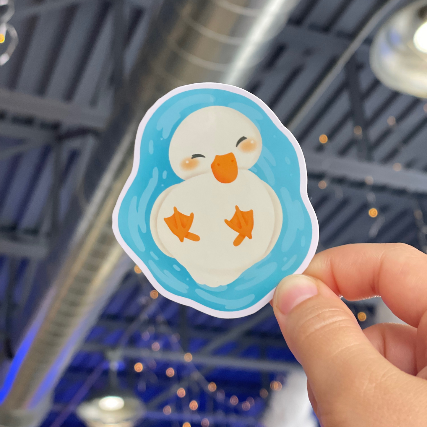 Duckling in a Pond Sticker