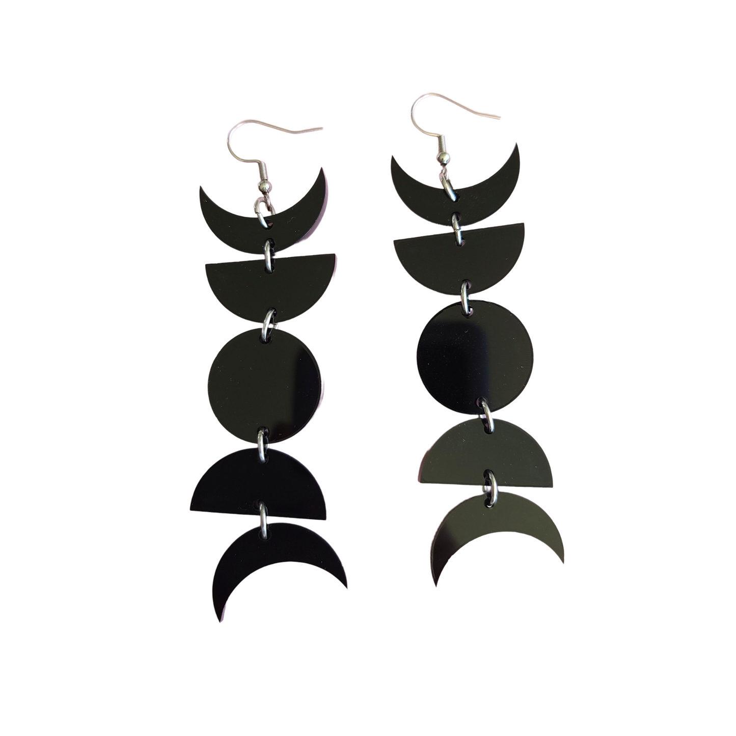 Moon Places Black - Earrings - Laser Cut