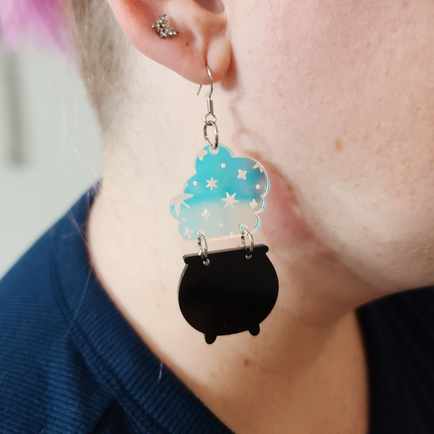 Cauldron Halloween Witch - Earrings - Laser Cut
