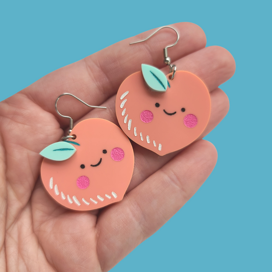 Cutie Peaches - Earrings - Laser Cut