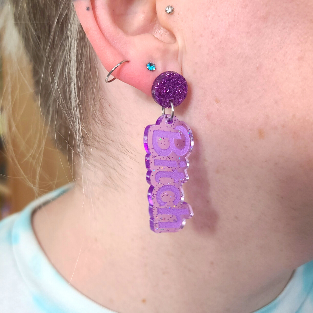 Bitch - Valentine's Day Earrings