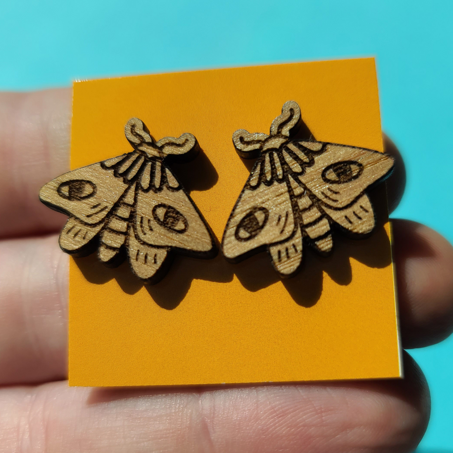 Moth Studs - Earrings - Laser Cut