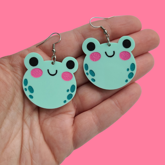 Cutie Frogs - Earrings - Laser Cut