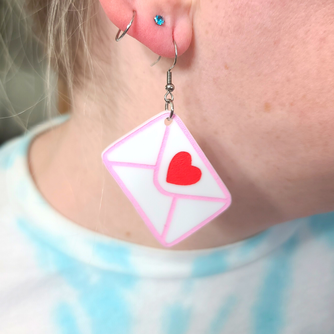Love Envelope - Valentine's Day Earrings