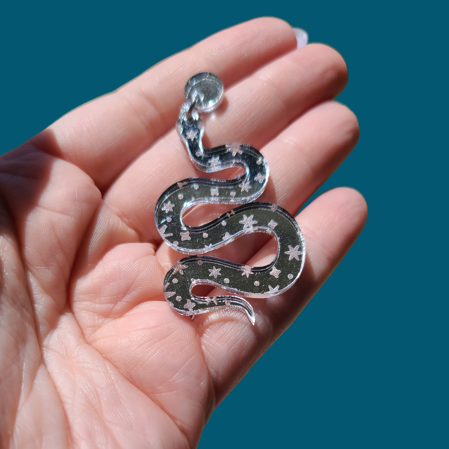Mirrored Celestial Snakes - Laser Cut Earrings