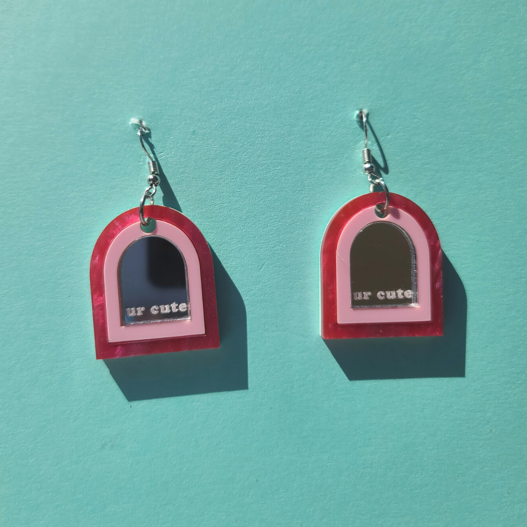 ur cute - Valentine's Day Earrings