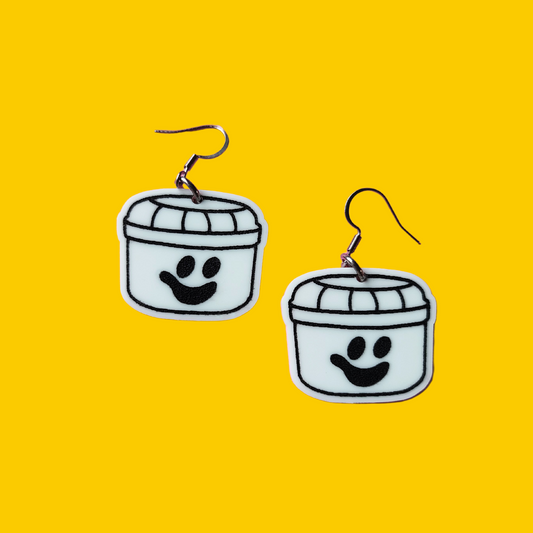 Halloween Ghost Bucket - Earrings - Laser Cut