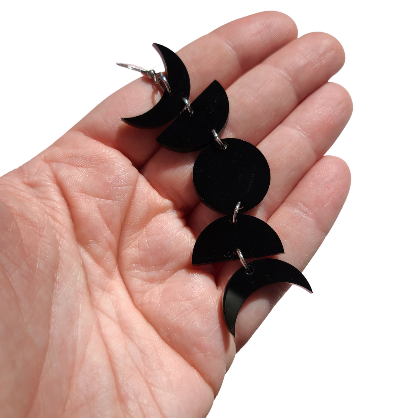 Moon Places Black - Earrings - Laser Cut
