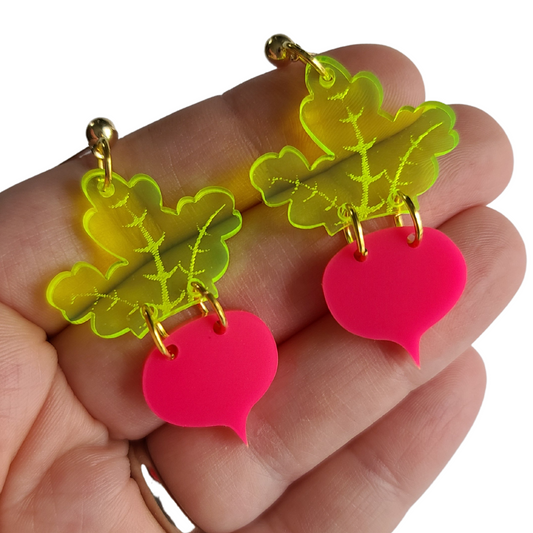 Radishes - Earrings - Laser Cut