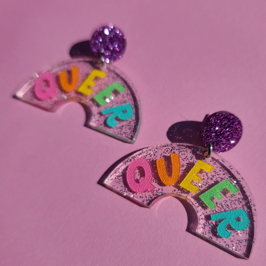 Queer Rainbow Arches - Laser Cut Earrings
