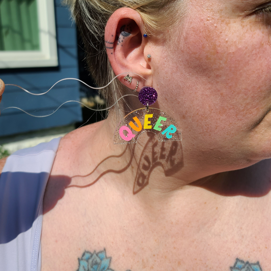 Queer Rainbow Arches - Laser Cut Earrings