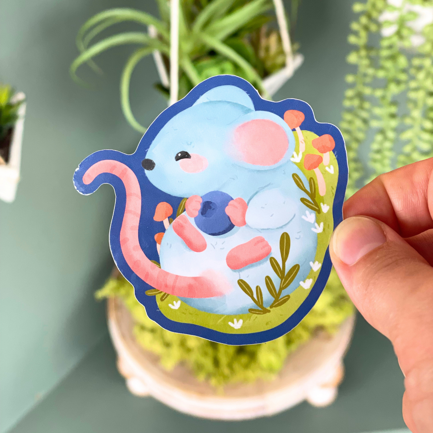 Blueberry Mouse Sticker