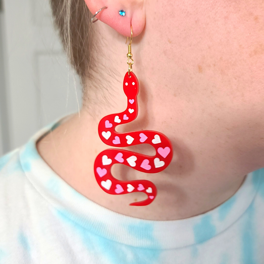 Love Snakes - Valentine's Day Earrings
