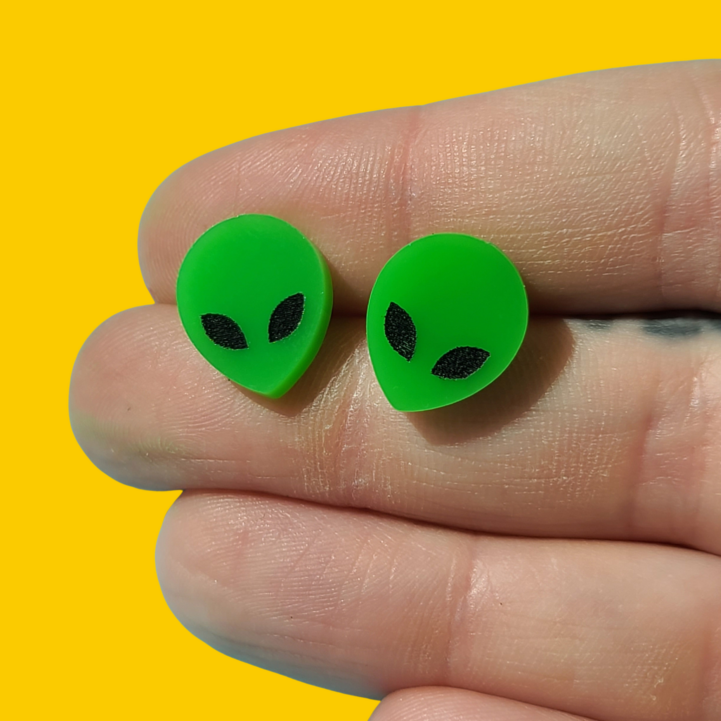 Alien Studs - Earrings - Laser Cut
