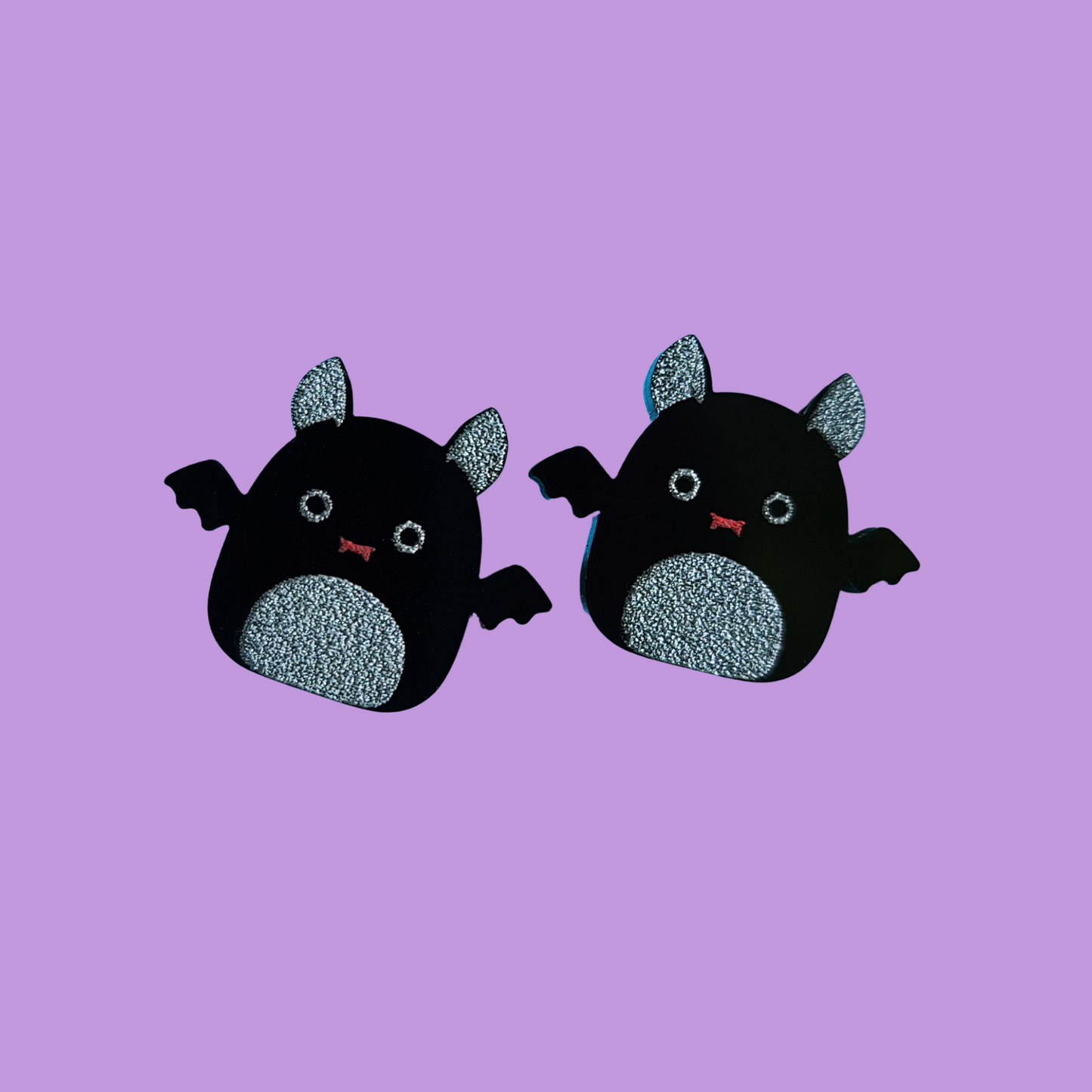 Squish Bat Studs - Earrings - Laser Cut