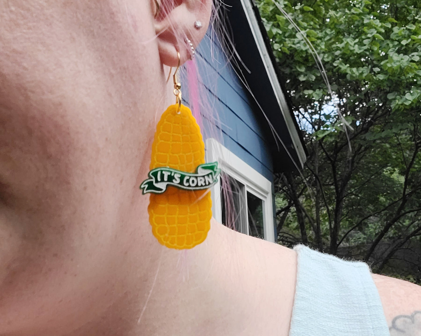 It's Corn TikTok Meme Earrings