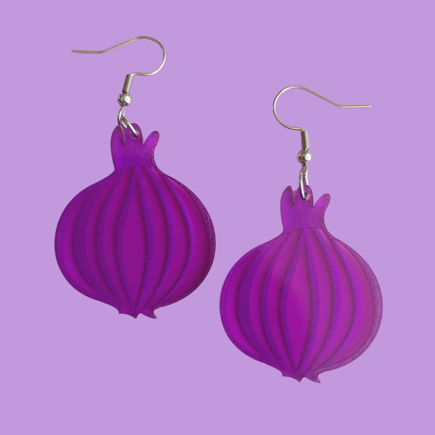Purple Onions - Earrings - Laser Cut