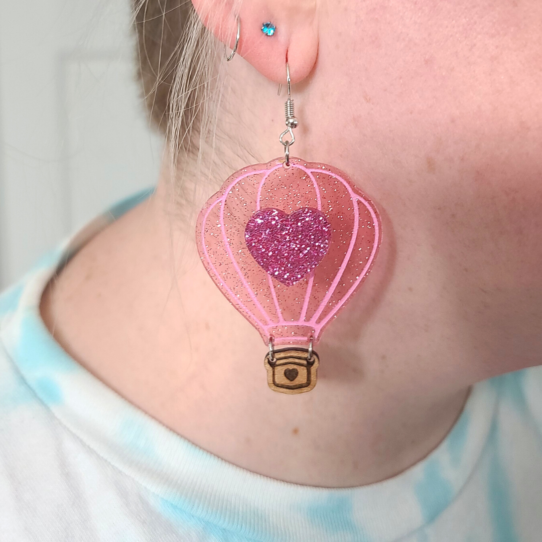 Hot Air Balloons - Valentine's Day Earrings