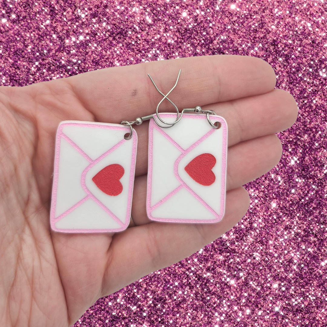 Love Envelope - Valentine's Day Earrings