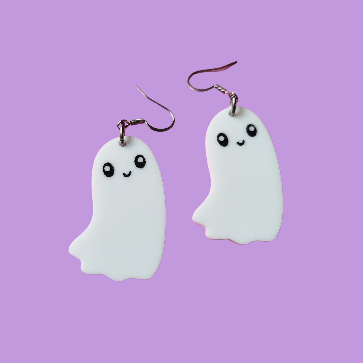 Happy Ghost - Earrings - Laser Cut