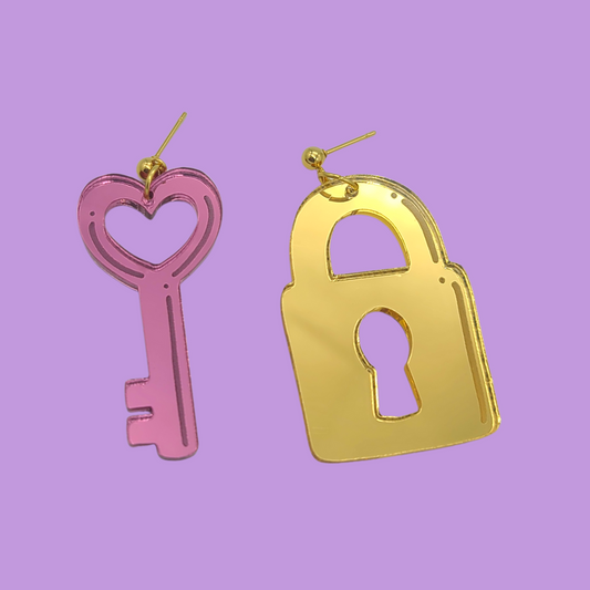 Key and Lock - Valentine's Day Earrings