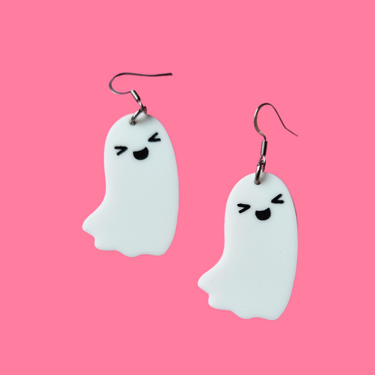 Laughing Ghost - Earrings - Laser Cut