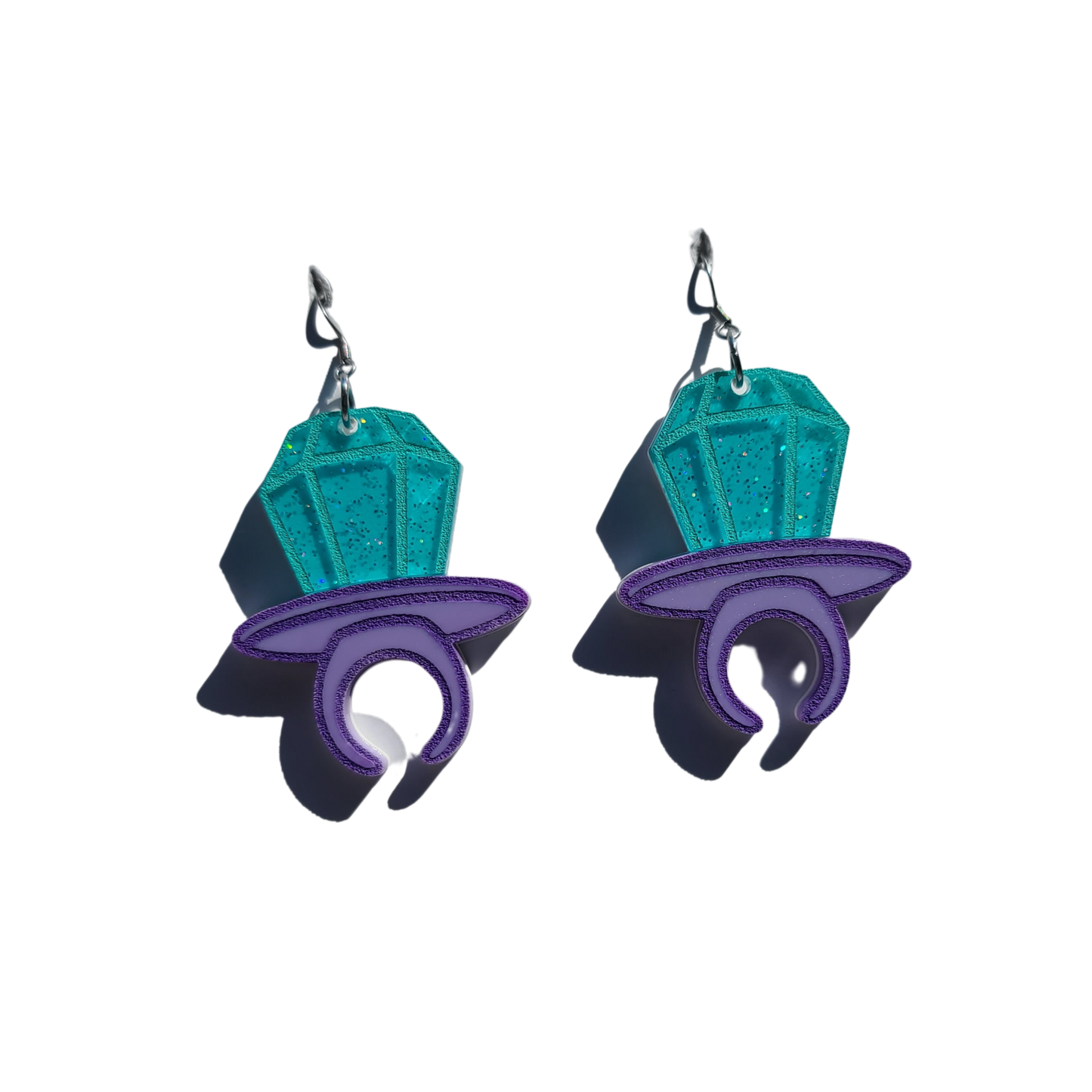 Ring Pops (blue/purple) - Laser Cut Earrings