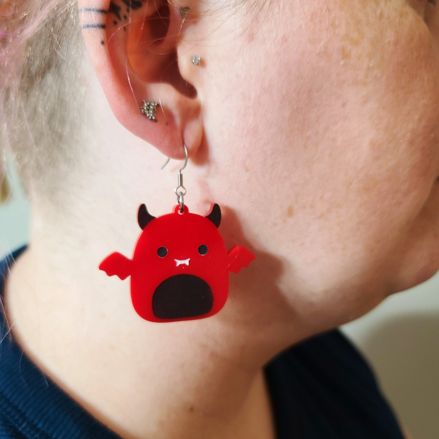 Squish Devil - Earrings - Laser Cut