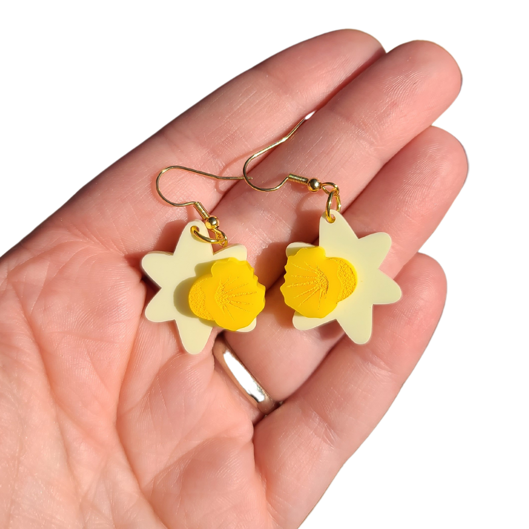 Daffodil Flowers Small- Earrings - Laser Cut