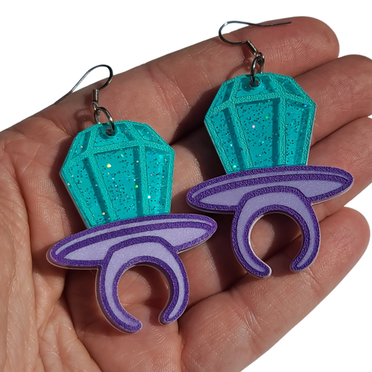 Ring Pops (blue/purple) - Laser Cut Earrings