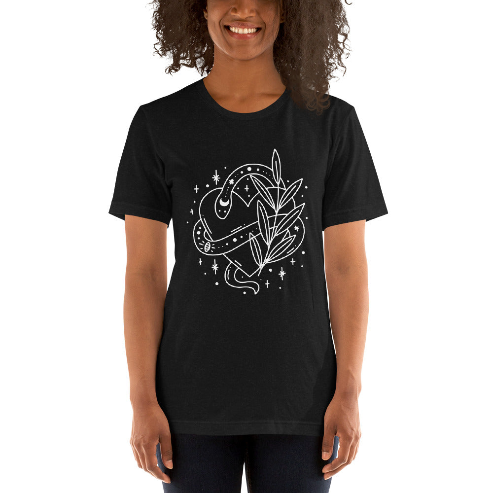 Celestial Snake with Heart Short-sleeve unisex t-shirt