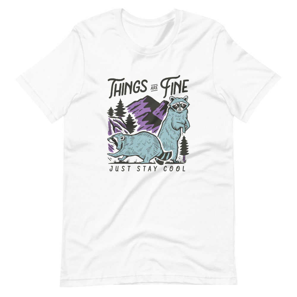 Things are Fine Raccoon Short-sleeve unisex t-shirt