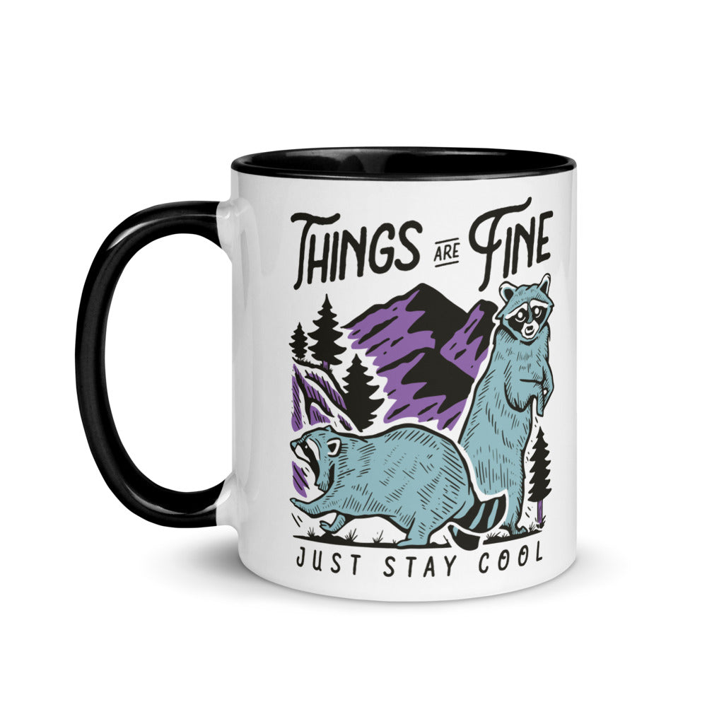 Things are Fine Mug with Color Inside