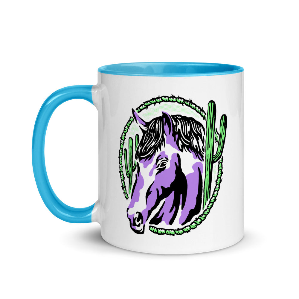 Horse Head Western Mug with Color Inside